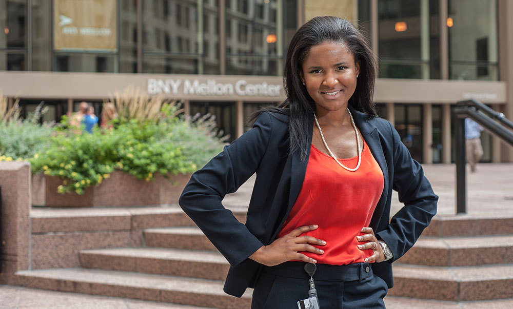 Pictured is economics and finance alumna Melisa Chipanglia Campbell. | Photo by Chris Rolinson